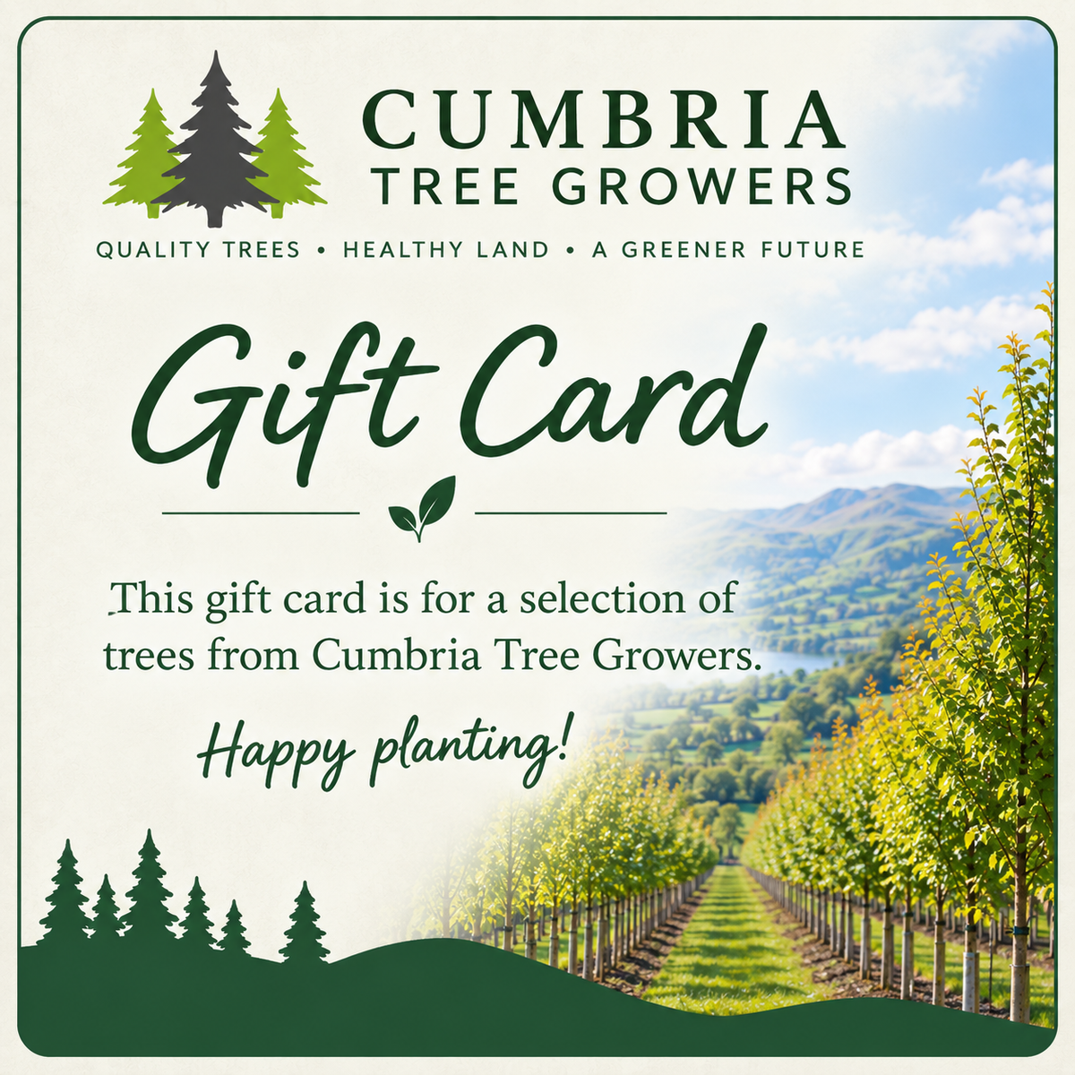 Cumbria Tree Growers Gift Card